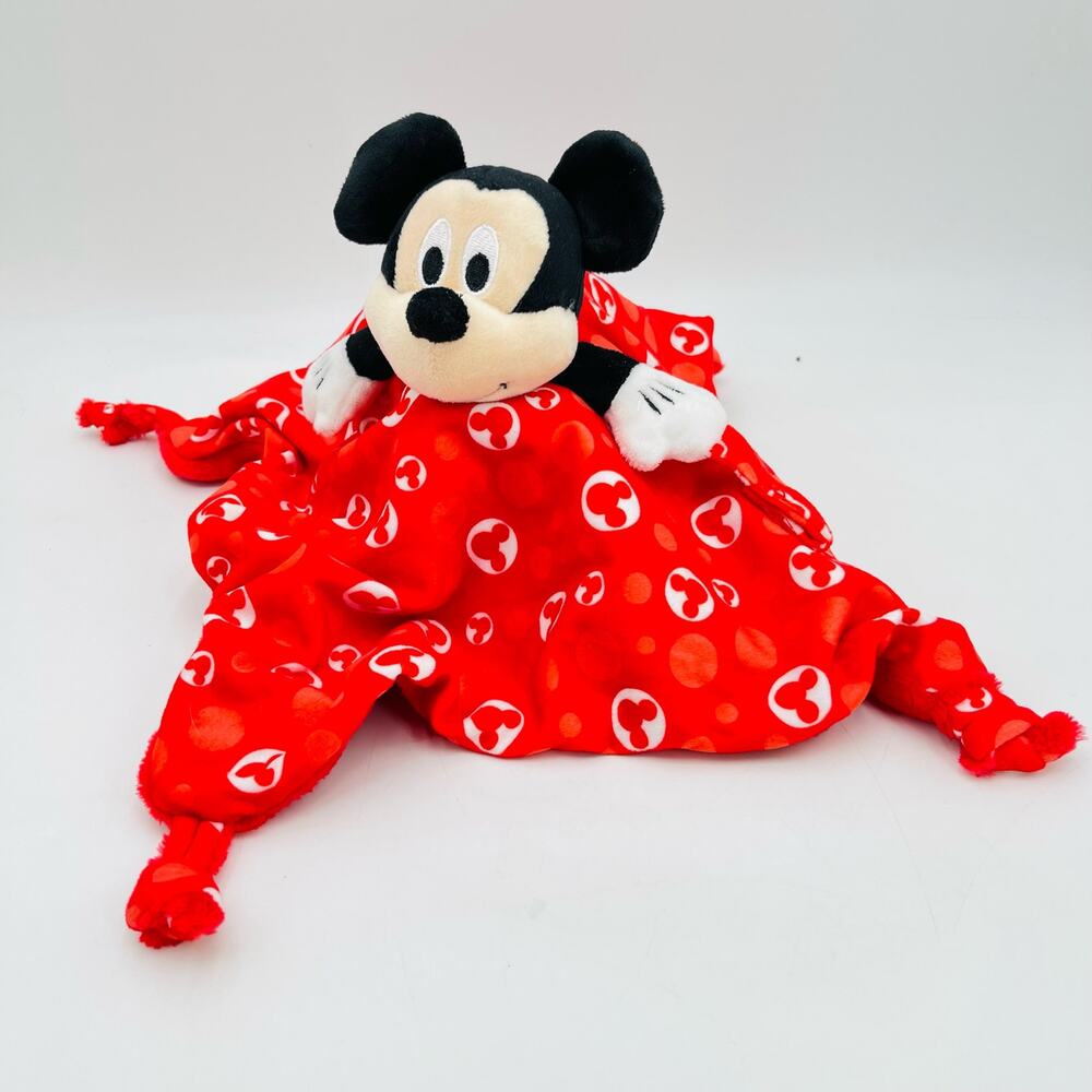 Disney Baby Mickey Mouse Red Polka Dot Knotted Lovey Blanket Kids Preferred 2000